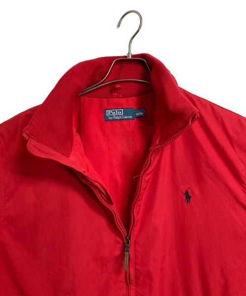 POLO RALPH LAUREN（ポロ・ラルフローレン）POLO RALPH LAUREN (ポロ・ラルフローレン) 裏フリースナイロンジャケット　アウター　 レッド サイズ:Lの古着・服飾アイテム