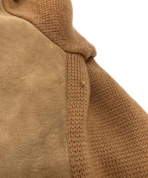 TUNDRA（ツンドラ）TUNDRA (ツンドラ) 【古着】スウェード切替カーディガン　ラグランカーディガン ブラウン サイズ:Mの古着・服飾アイテム