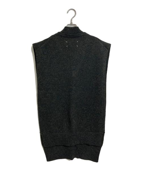 Maison Margiela（メゾンマルジェラ）Maison Margiela (メゾンマルジェラ) ウールリネンタバード ニットベスト　22AW グリーン サイズ:S 未使用品の古着・服飾アイテム