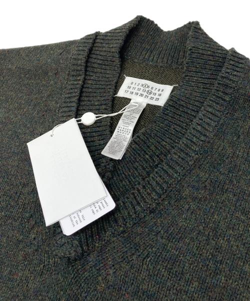 Maison Margiela（メゾンマルジェラ）Maison Margiela (メゾンマルジェラ) ウールリネンタバード ニットベスト　22AW グリーン サイズ:S 未使用品の古着・服飾アイテム