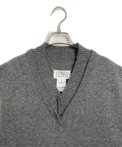 Maison Margiela（メゾンマルジェラ）Maison Margiela (メゾンマルジェラ) ウールリネンタバード ニットベスト 4ステッチ　22AW グレー サイズ:Sの古着・服飾アイテム