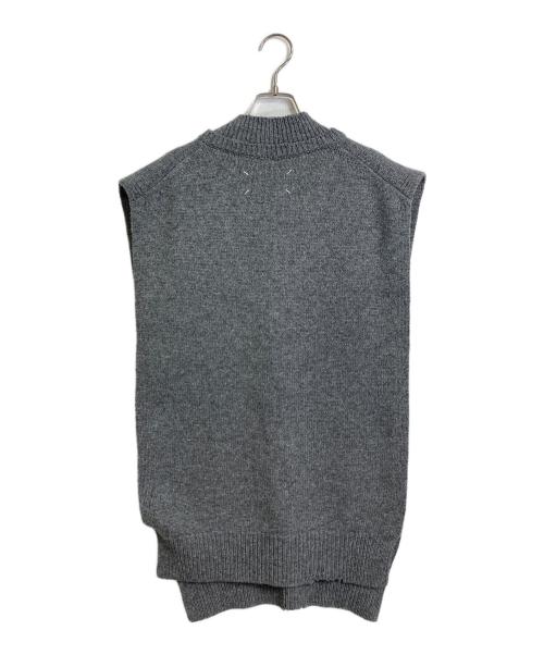 Maison Margiela（メゾンマルジェラ）Maison Margiela (メゾンマルジェラ) ウールリネンタバード ニットベスト 4ステッチ　22AW グレー サイズ:Sの古着・服飾アイテム