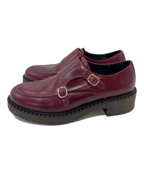 BONTRE（ボントレ）BONTRE (ボントレ) 厚底ダブルモンクシューズ　セレモニー レッド サイズ:39の古着・服飾アイテム