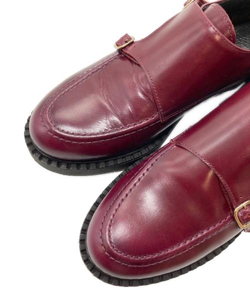 BONTRE（ボントレ）BONTRE (ボントレ) 厚底ダブルモンクシューズ　セレモニー レッド サイズ:39の古着・服飾アイテム