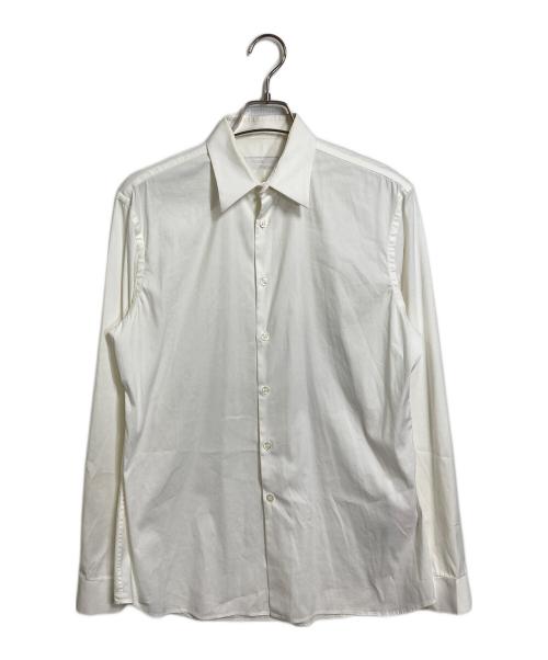 PRADA（プラダ）PRADA (プラダ) シャツ　長袖シャツ　ナイロン混シャツ ホワイト サイズ:38／15の古着・服飾アイテム