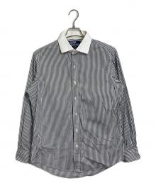 POLO RALPH LAUREN（ポロ・ラルフローレン）の古着「ストライプシャツ　コットンシャツ」｜ブラック×ホワイト