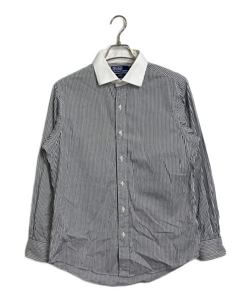 POLO RALPH LAUREN（ポロ・ラルフローレン）POLO RALPH LAUREN (ポロ・ラルフローレン) ストライプシャツ　コットンシャツ ブラック×ホワイト サイズ:41−84（実寸参照）の古着・服飾アイテム
