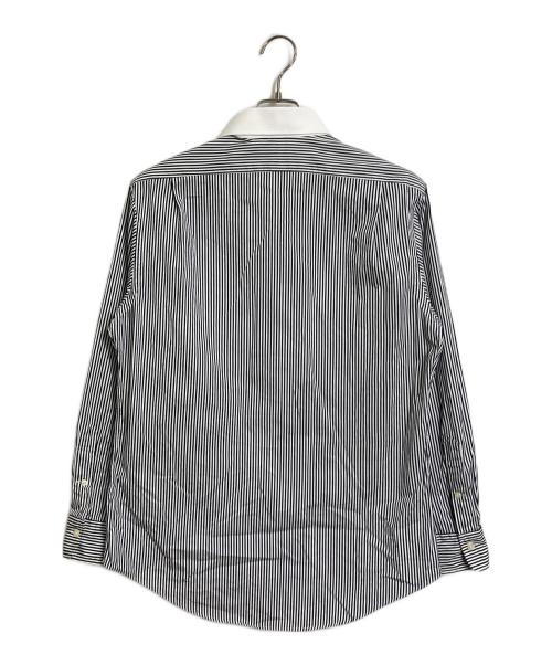 POLO RALPH LAUREN（ポロ・ラルフローレン）POLO RALPH LAUREN (ポロ・ラルフローレン) ストライプシャツ　コットンシャツ ブラック×ホワイト サイズ:41−84（実寸参照）の古着・服飾アイテム