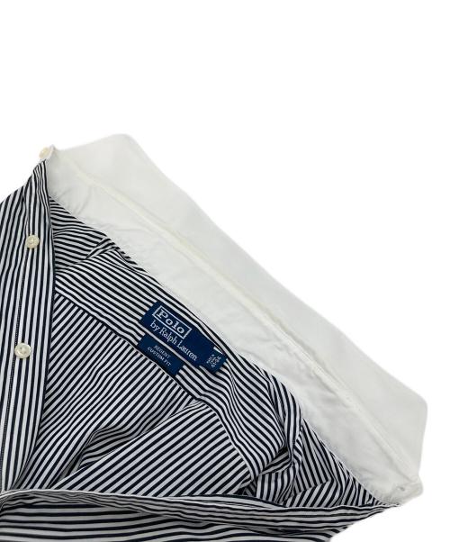 POLO RALPH LAUREN（ポロ・ラルフローレン）POLO RALPH LAUREN (ポロ・ラルフローレン) ストライプシャツ　コットンシャツ ブラック×ホワイト サイズ:41−84（実寸参照）の古着・服飾アイテム