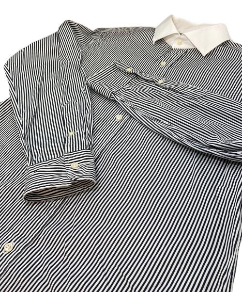 POLO RALPH LAUREN（ポロ・ラルフローレン）POLO RALPH LAUREN (ポロ・ラルフローレン) ストライプシャツ　コットンシャツ ブラック×ホワイト サイズ:41−84（実寸参照）の古着・服飾アイテム