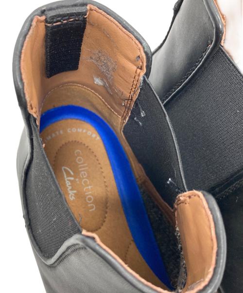 CLARKS（クラークス）CLARKS (クラークス) サイドゴアブーツ　ショートブーツ　レザーブーツ ブラック サイズ:US 7.5の古着・服飾アイテム