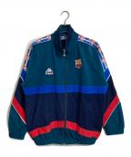 KAPPAカッパ）の古着「【古着】FCバルセロナ 90'sトラックジャケット　ラグランジャケット　90年代」｜グリーン