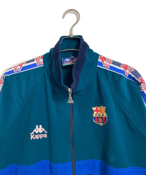 KAPPA（カッパ）Kappa (カッパ) 【古着】FCバルセロナ 90'sトラックジャケット　ラグランジャケット　90年代 グリーン サイズ:実寸参照の古着・服飾アイテム