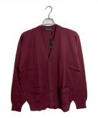 Yves Saint Laurentイヴサンローラン）の古着「クラシックロゴニットカーディガン　ウールニット」｜レッド