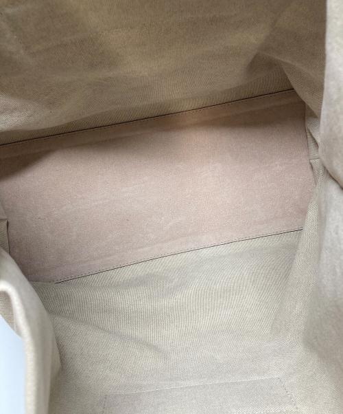 IACUCCI（イアクッチ）IACUCCI (イアクッチ) ソルベット L CORDURA/RUGA トートバッグ　イタリア製 ベージュ×ブラック サイズ:実寸参照の古着・服飾アイテム