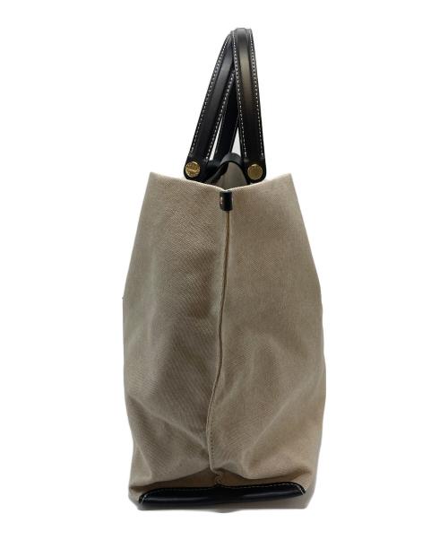 IACUCCI（イアクッチ）IACUCCI (イアクッチ) ソルベット L CORDURA/RUGA トートバッグ　イタリア製 ベージュ×ブラック サイズ:実寸参照の古着・服飾アイテム