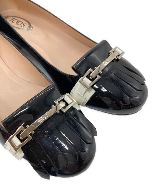 TOD'S（トッズ）TOD'S (トッズ) パテントレザーローファー　ローヒールパンプス ブラック サイズ:EU37の古着・服飾アイテム