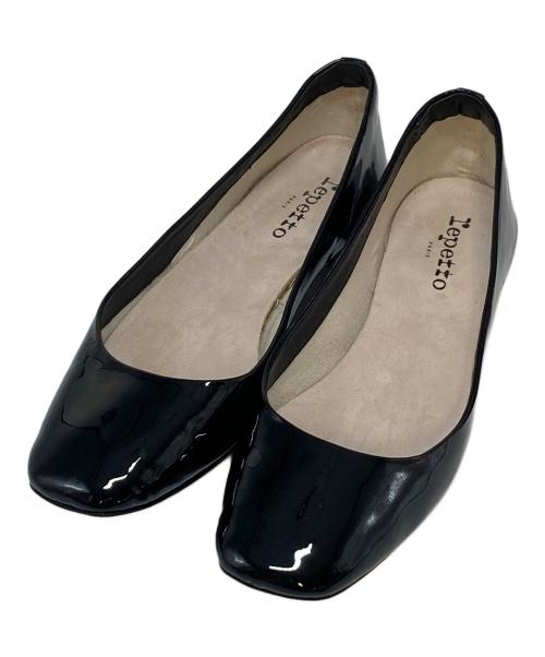 repetto（レペット）repetto (レペット) スクエアトゥーパテントパンプス ブラック サイズ:38の古着・服飾アイテム