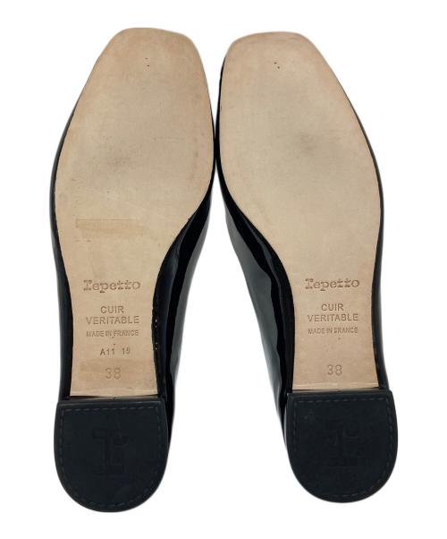 repetto（レペット）repetto (レペット) スクエアトゥーパテントパンプス ブラック サイズ:38の古着・服飾アイテム