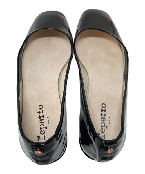 repetto（レペット）repetto (レペット) スクエアトゥーパテントパンプス ブラック サイズ:38の古着・服飾アイテム