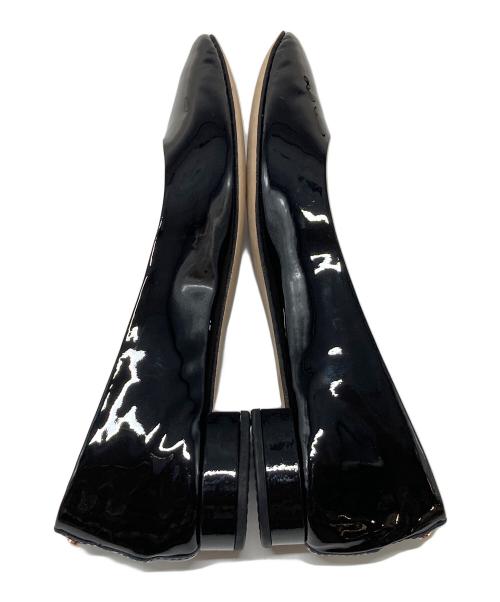 repetto（レペット）repetto (レペット) スクエアトゥーパテントパンプス ブラック サイズ:38の古着・服飾アイテム