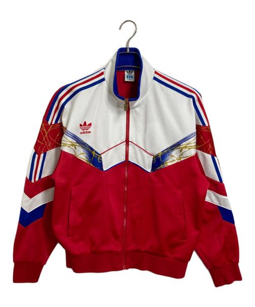 adidas（アディダス）adidas (アディダス) 【古着】90’Sトラックジャケット　90年代　デザント期 レッド×ホワイト サイズ:Oの古着・服飾アイテム