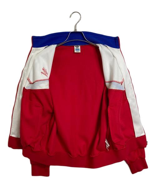 adidas（アディダス）adidas (アディダス) 【古着】90’Sトラックジャケット　90年代　デザント期 レッド×ホワイト サイズ:Oの古着・服飾アイテム