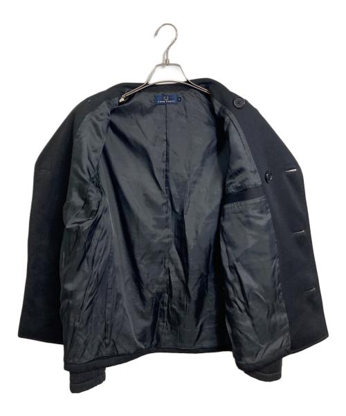 FRED PERRY（フレッドペリー）FRED PERRY (フレッドペリー) 中綿Pコート　 ブラック サイズ:Lの古着・服飾アイテム
