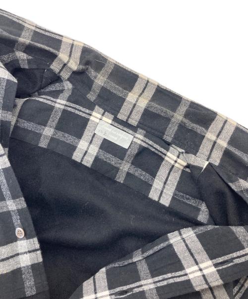 COMME des GARCONS HOMME（コムデギャルソン オム）COMME des GARCONS HOMME (コムデギャルソン オム) 【古着】90’Sドッキングチェックネルシャツ　田中オム期 1990AW AD1990 日本製 グレー×ブラック サイズ:実寸参照の古着・服飾アイテム