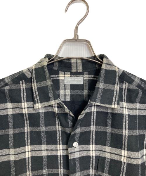 COMME des GARCONS HOMME（コムデギャルソン オム）COMME des GARCONS HOMME (コムデギャルソン オム) 【古着】90’Sドッキングチェックネルシャツ　田中オム期 1990AW AD1990 日本製 グレー×ブラック サイズ:実寸参照の古着・服飾アイテム