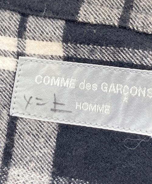 COMME des GARCONS HOMME（コムデギャルソン オム）COMME des GARCONS HOMME (コムデギャルソン オム) 【古着】90’Sドッキングチェックネルシャツ　田中オム期 1990AW AD1990 日本製 グレー×ブラック サイズ:実寸参照の古着・服飾アイテム