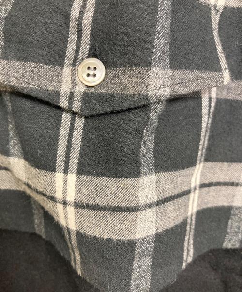 COMME des GARCONS HOMME（コムデギャルソン オム）COMME des GARCONS HOMME (コムデギャルソン オム) 【古着】90’Sドッキングチェックネルシャツ　田中オム期 1990AW AD1990 日本製 グレー×ブラック サイズ:実寸参照の古着・服飾アイテム
