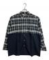 COMME des GARCONS HOMME（コムデギャルソン オム）の古着「【古着】90’Sドッキングチェックネルシャツ　田中オム期 1990AW AD1990 日本製」｜グレー×ブラック