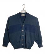 COMME des GARCONS HOMMEコムデギャルソン オム）の古着「ラインカーディガン　コットンカーディガン　田中オム 銀タグ　日本製」｜ネイビー