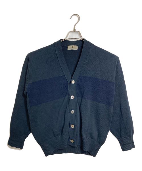 COMME des GARCONS HOMME（コムデギャルソン オム）COMME des GARCONS HOMME (コムデギャルソン オム) ラインカーディガン　コットンカーディガン　田中オム 銀タグ　日本製 ネイビー サイズ:実寸参照の古着・服飾アイテム