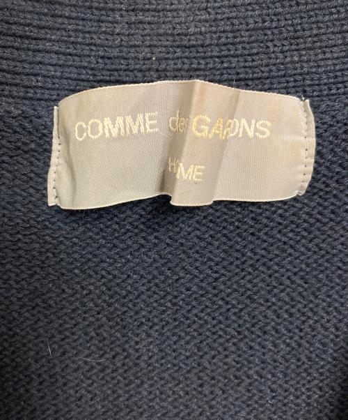 COMME des GARCONS HOMME（コムデギャルソン オム）COMME des GARCONS HOMME (コムデギャルソン オム) ラインカーディガン　コットンカーディガン　田中オム 銀タグ　日本製 ネイビー サイズ:実寸参照の古着・服飾アイテム