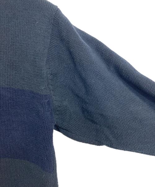 COMME des GARCONS HOMME（コムデギャルソン オム）COMME des GARCONS HOMME (コムデギャルソン オム) ラインカーディガン　コットンカーディガン　田中オム 銀タグ　日本製 ネイビー サイズ:実寸参照の古着・服飾アイテム