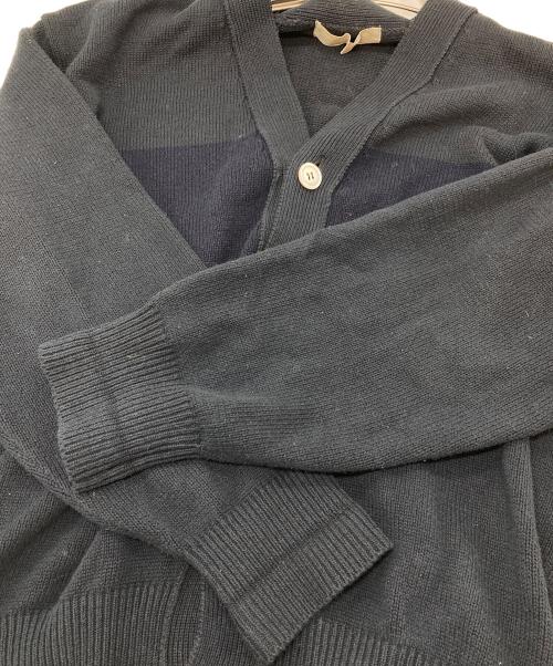 COMME des GARCONS HOMME（コムデギャルソン オム）COMME des GARCONS HOMME (コムデギャルソン オム) ラインカーディガン　コットンカーディガン　田中オム 銀タグ　日本製 ネイビー サイズ:実寸参照の古着・服飾アイテム