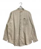 WOOLRICHウールリッチ）の古着「【古着】ノーカラーシャツ　コットンシャツ　メキシコ製」｜アイボリー