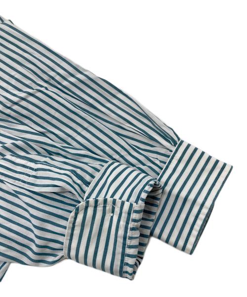 BROOKS BROTHERS（ブルックスブラザーズ）BROOKS BROTHERS (ブルックスブラザーズ) 90’SストライプBDシャツ　 90年代 markersタグ USA製 グリーン×ホワイト サイズ:16ーR（実寸参照）の古着・服飾アイテム