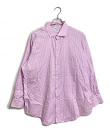 BROOKS BROTHERS（ブルックスブラザーズ）の古着「ストライプシャツ　コットンシャツ　USA製」｜パープル