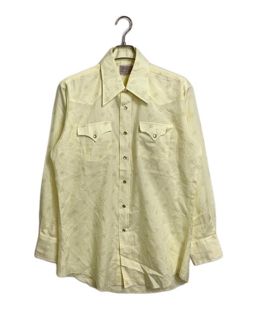H BAR C（エイチバーシー）H BAR C (エイチバーシー) 【古着】70’S ウエスタンシャツ　長袖シャツ　70年代　USA製 イエロー サイズ:実寸参照の古着・服飾アイテム