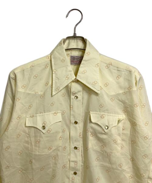 H BAR C（エイチバーシー）H BAR C (エイチバーシー) 【古着】70’S ウエスタンシャツ　長袖シャツ　70年代　USA製 イエロー サイズ:実寸参照の古着・服飾アイテム