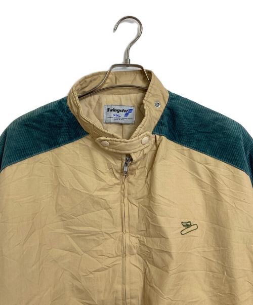 Swing ster（スウィングスター）Swing ster (スウィングスター) 【古着】80’Ｓコーデュロイ切替ジャケット　80年代　USA製 ベージュ サイズ:XXLの古着・服飾アイテム