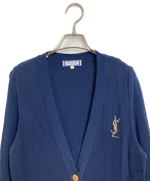 Yves Saint Laurent（イヴサンローラン）Yves Saint Laurent (イヴサンローラン) 金釦カーディガン ネイビー サイズ:Lの古着・服飾アイテム