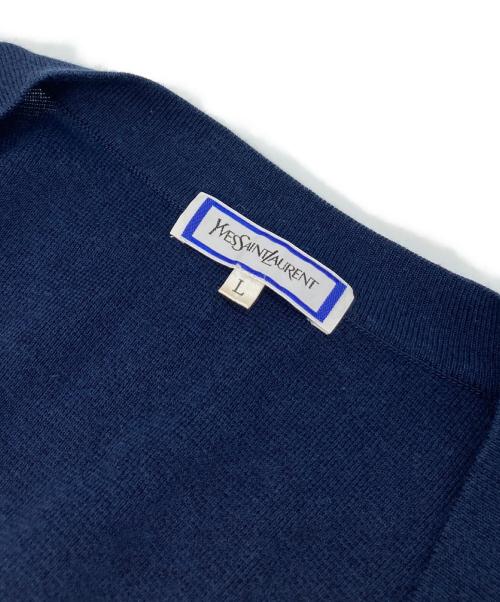 Yves Saint Laurent（イヴサンローラン）Yves Saint Laurent (イヴサンローラン) 金釦カーディガン ネイビー サイズ:Lの古着・服飾アイテム