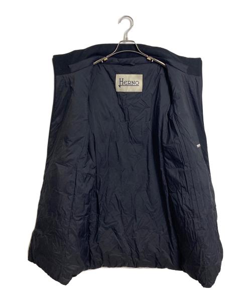 HERNO（ヘルノ）HERNO (ヘルノ) ダウンコート　ウール切替コート ブラック サイズ:40の古着・服飾アイテム