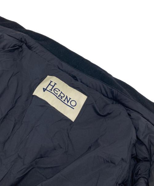 HERNO（ヘルノ）HERNO (ヘルノ) ダウンコート　ウール切替コート ブラック サイズ:40の古着・服飾アイテム