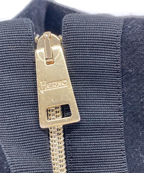 HERNO（ヘルノ）HERNO (ヘルノ) ダウンコート　ウール切替コート ブラック サイズ:40の古着・服飾アイテム
