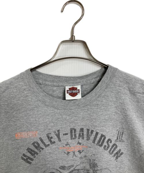 HARLEY-DAVIDSON（ハーレーダビッドソン）HARLEY-DAVIDSON (ハーレーダビッドソン) 【古着】プリントTシャツ　半袖カットソー　Tシャツ　Tee  HANESボディ グレー サイズ:XLの古着・服飾アイテム